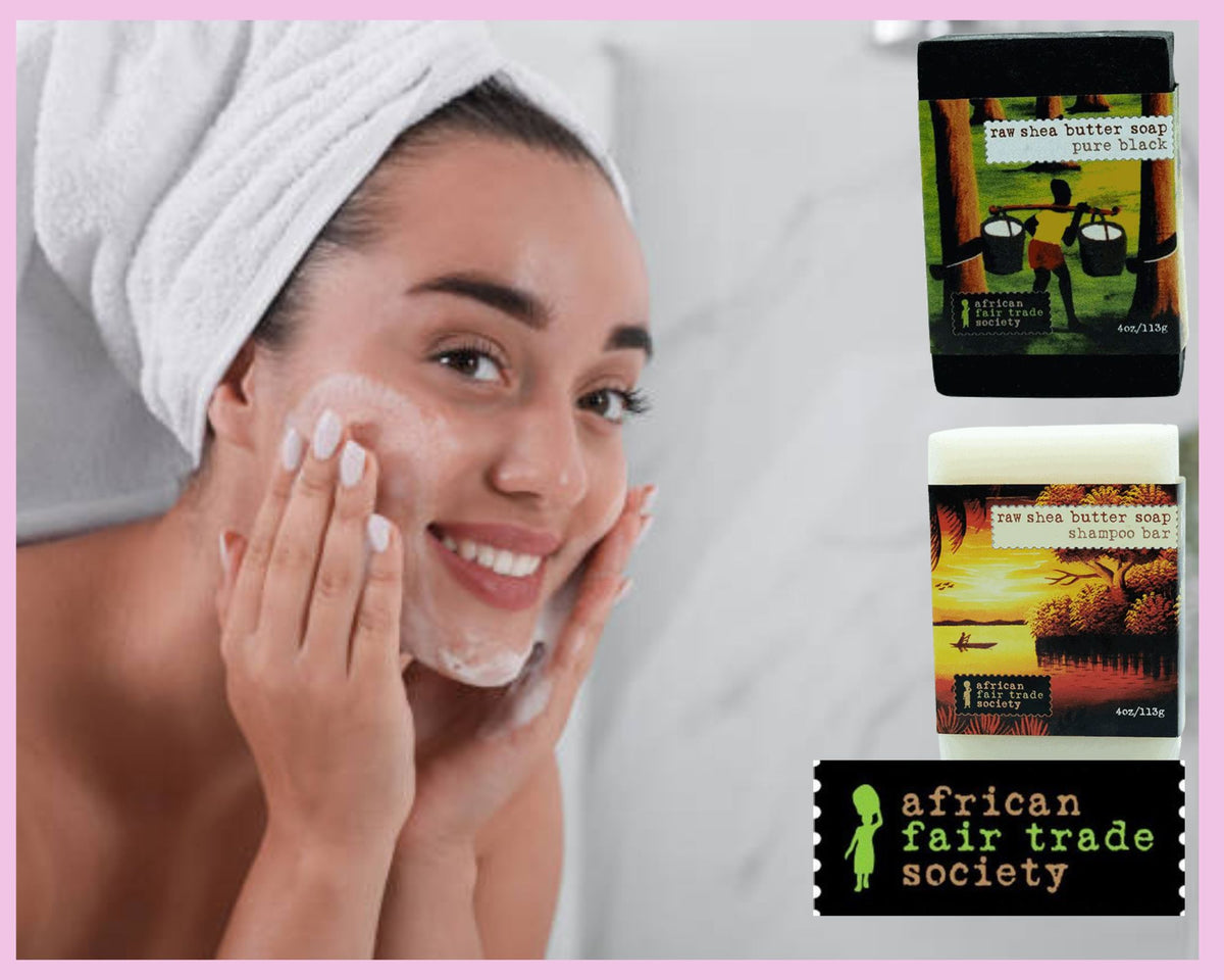 African Shea Butter Soap for Sensitive Skin - Unscented Mild Soap