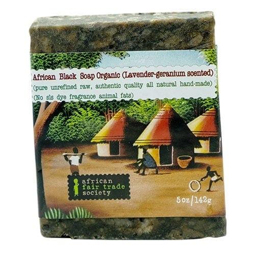 African black soap organic Lavender Geranium Scented 5oz-142 grams /size -sk-1574.