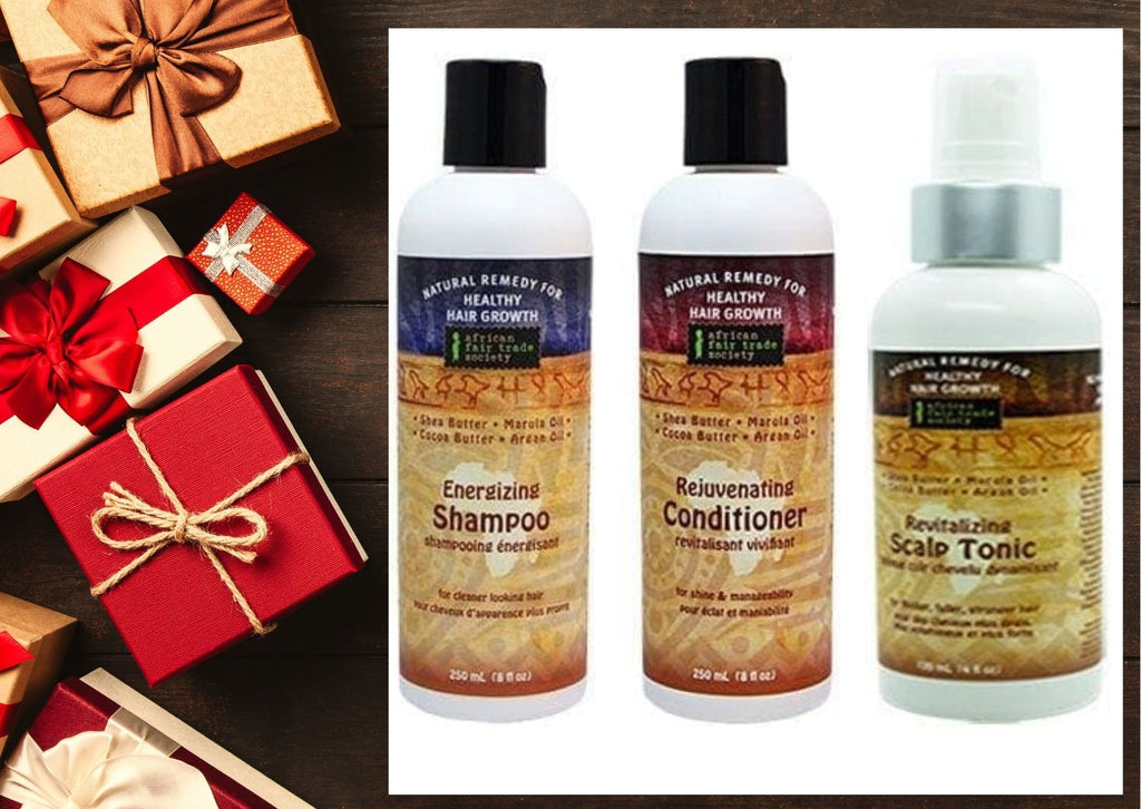 Shea Butter Hair Care Luxury Pack - A Perfect Gift Set for Christmas!