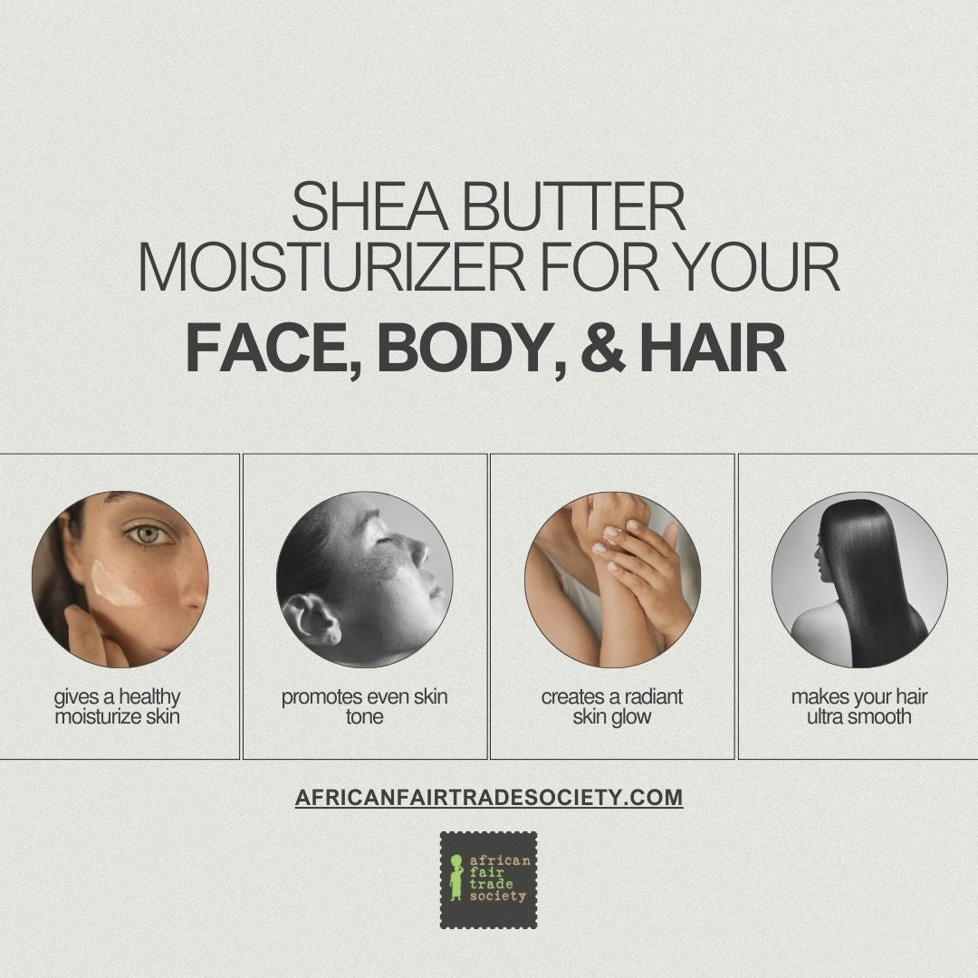 Shea butter moisturizer for face, body and hair