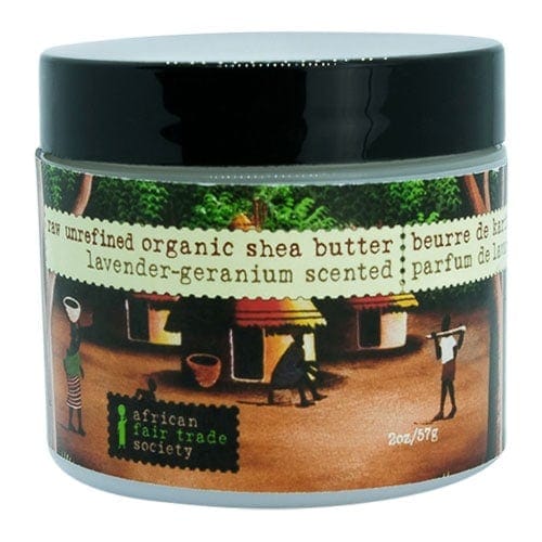 100% pure raw unrefined organic shea butter with Lavender Geranium Scented 2oz / 57 grams / size -sk-1109