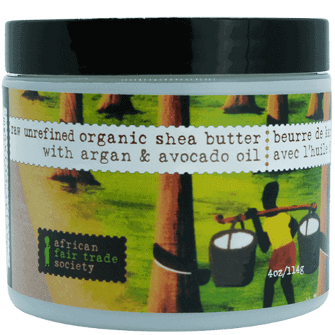 100% pure raw Organic Shea Butter with Argan & Avocado Oil unscented- 4oz / 113 grams / size -sk-1390