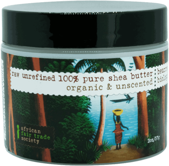 100% pure raw unrefined organic shea butter unscented - 2oz / 57 grams / size -sk-1178
